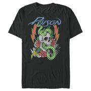 Men's Poison Skull and Snake  Adult T-Shirt