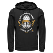 Men's Star Wars: The Clone Wars Commander Cody Army Head Shot  Adult Pull Over Hoodie