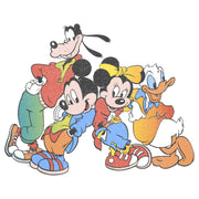 Men's Mickey & Friends Colorful Group Shot Distressed  Adult T-Shirt