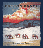 Men's Yellowstone Dutton Ranch Ride For The Brand Snow Poster  Adult T-Shirt