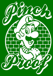 Men's Nintendo Super Mario St. Patrick's Day Pinch Proof Luigi Retro  Adult T-Shirt