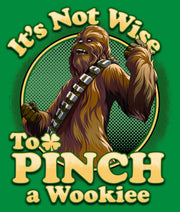 Men's Star Wars St. Patrick's Day It's Not Wise To Pinch A Wookie  Adult T-Shirt