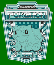 Men's Pokemon Bulbasaur Metallic Badge  Adult T-Shirt