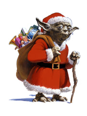 Men's Star Wars Christmas Santa Yoda  Adult T-Shirt