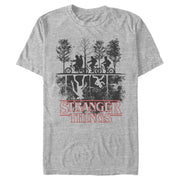 Men's Stranger Things Biking in Upside Down  Adult T-Shirt