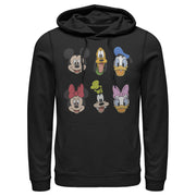 Men's Mickey & Friends Group Portraits  Adult Pull Over Hoodie