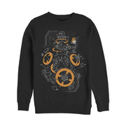 Men's Star Wars The Last Jedi BB-8 Deconstructed View  Adult Sweatshirt