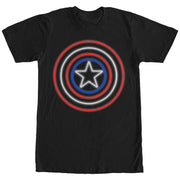 Men's Marvel Captain America Shield Neon Light  Adult T-Shirt