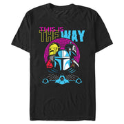 Men's Star Wars: The Mandalorian This is the Way Colorful  Adult T-Shirt