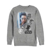 Men's Star Wars The Last Jedi Rey Rebel Collage  Adult Sweatshirt