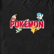 Men's Pokemon Logo Characters  Adult T-Shirt