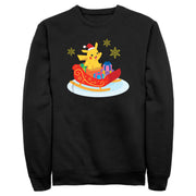 Men's Pokemon Christmas Pikachu Sleigh  Adult Sweatshirt