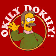 Men's The Simpsons Ned Flanders Okily Dokily  Adult T-Shirt