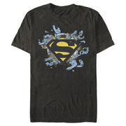 Men's Superman Logo Broken Chain  Adult T-Shirt