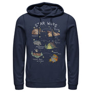 Men's Star Wars Map Points of Interest  Adult Pull Over Hoodie