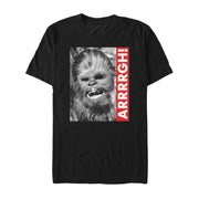 Men's Star Wars Chewie Arrrrgh Poster  Adult T-Shirt