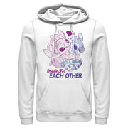 Men's Lilo & Stitch Made for Each Other  Adult Pull Over Hoodie