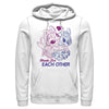 Men's Lilo & Stitch Made for Each Other  Adult Pull Over Hoodie