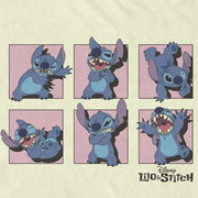 Men's Lilo & Stitch Poses in Pink Panels  Adult T-Shirt