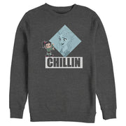 Men's Ralph Breaks the Internet Elsa Chillin Frame  Adult Sweatshirt