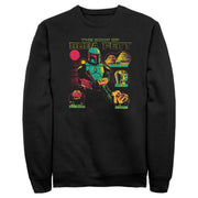 Men's Star Wars: The Book of Boba Fett Distressed Character Line-up  Adult Sweatshirt