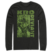 Men's Marvel Eternals Kro Deviant Green  Adult Long Sleeve Shirt