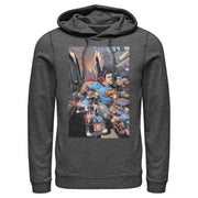 Men's Superman Hidden Hero Glimmer  Adult Pull Over Hoodie