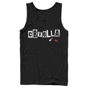 Men's Cruella Lipstick Logo  Adult Tank Top