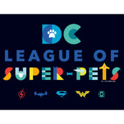 Men's DC League of Super-Pets Colorful Hero Logos  Adult T-Shirt