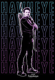 Men's Marvel Hawkeye Name Stack  Adult T-Shirt