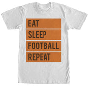 Men's CHIN UP Eat Sleep Football Repeat  Adult T-Shirt