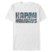 Men's Marvel Happy Holiday Heroes  Adult T-Shirt