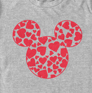 Men's Mickey & Friends Heart Silhouette  Adult T-Shirt