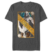 Men's Marvel: Moon Knight Colorful Dual Identity Split Playing Card  Adult T-Shirt