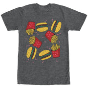 Men's Lost Gods Raining Burgers and Fries  Adult T-Shirt