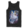 Men's Lost Gods Boombox Cat and Unicorn Space Song  Adult Tank Top