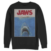 Men's Jaws Retro Distressed Poster  Adult Sweatshirt