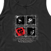 Men's Pirates of the Caribbean: On Stranger Tides Black and White Character Photos  Adult Tank Top