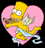 Men's The Simpsons Valentine's Day Cupid Bart  Adult T-Shirt