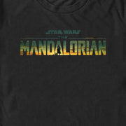 Men's Star Wars: The Mandalorian Sunset Official Logo  Adult T-Shirt