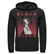 Men's Marvel Black Widow Gradient Pose  Adult Pull Over Hoodie