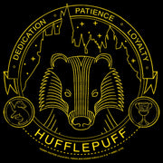 Men's Harry Potter Hufflepuff House Emblem  Adult T-Shirt