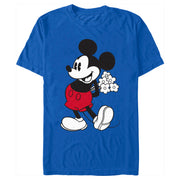 Men's Mickey & Friends Classic Mouse Flowers  Adult T-Shirt