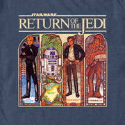 Men's Star Wars: Return of the Jedi Return of the Jedi Retro Character Cards  Adult T-Shirt