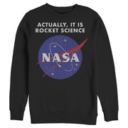 Men's NASA Rocket Science Logo  Adult Sweatshirt