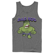 Men's Marvel Dad Bod Cartoon Hulk  Adult Tank Top