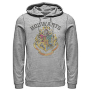 Men's Harry Potter Vintage Hogwarts Crest  Adult Pull Over Hoodie