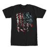 Men's Lost Gods Tiger Growl American Flag  Adult T-Shirt