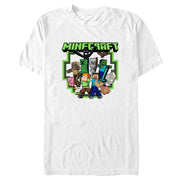 Men's Minecraft Steve and Alex Group Shot  Adult T-Shirt