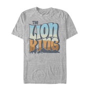 Men's Lion King Groovy Silhouette Logo  Adult T-Shirt